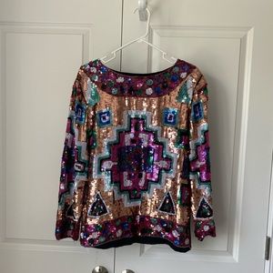 Vintage sequin top